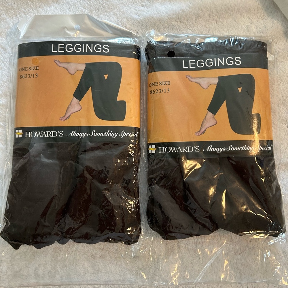 2 Pair NIB chocolate brown leggings